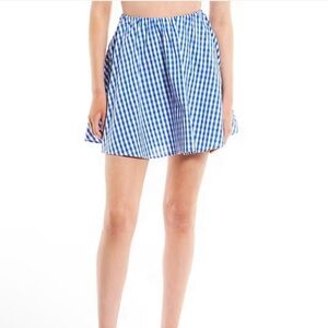 Copper Key Gingham Mini Skirt